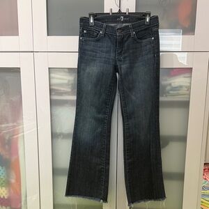7 For All Mankind Dark Blue Boot Cut Jeans